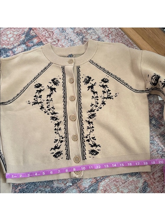 By Anthropologie Sweaters - By Anthropologie Sculpted Puff Sleeve Cardigan size M brand new with tags.